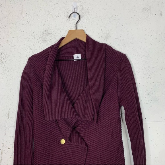 Cabi Regal Ribbed Knit Long Cardigan Size Medium - Picture 2 of 10